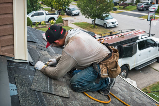 Professional Emergency Roof Repair technician working in Pownal, VT